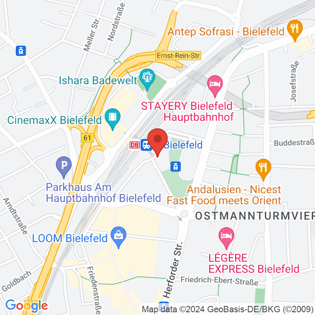 Bielefeld Hbf map