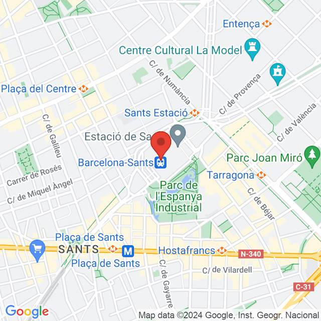 Barcelona-Sants map