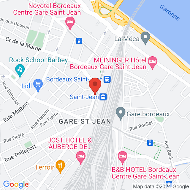 Gare de Bordeaux-Saint-Jean map