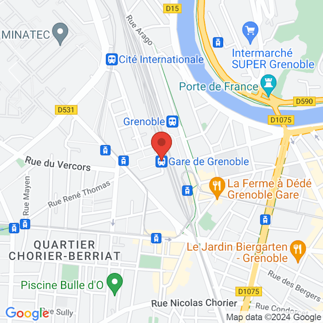 Gare de Grenoble map