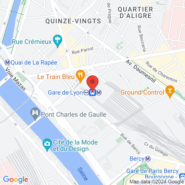 Paris Gare de Lyon map