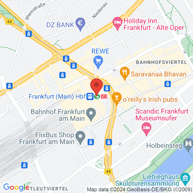 Frankfurt (Main) Hauptbahnhof map
